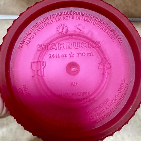 Starbucks Studded Hot Pink Bling Cold Tumbler Cup 24 oz Venti - Picture 2 of 6